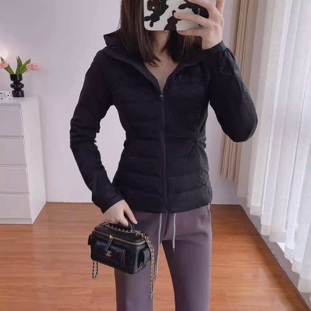 LU home cabinet 1600 casual outdoor sports 90 white duck down waist slimming, thin lightweight down jacket outer jacket female