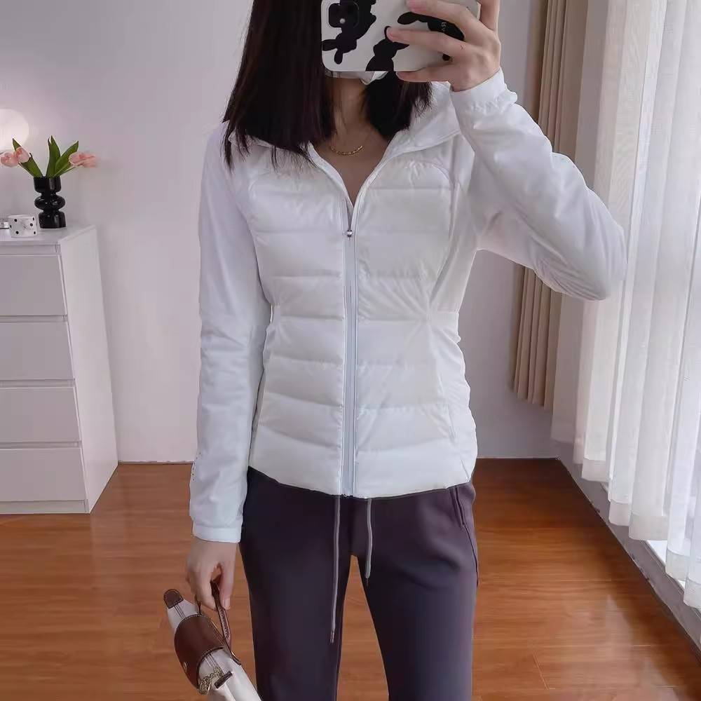 LU home cabinet 1600 casual outdoor sports 90 white duck down waist slimming, thin lightweight down jacket outer jacket female