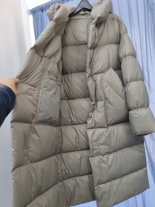 Ladies long down jacket placket according to the standard 90 velvet warm jacket