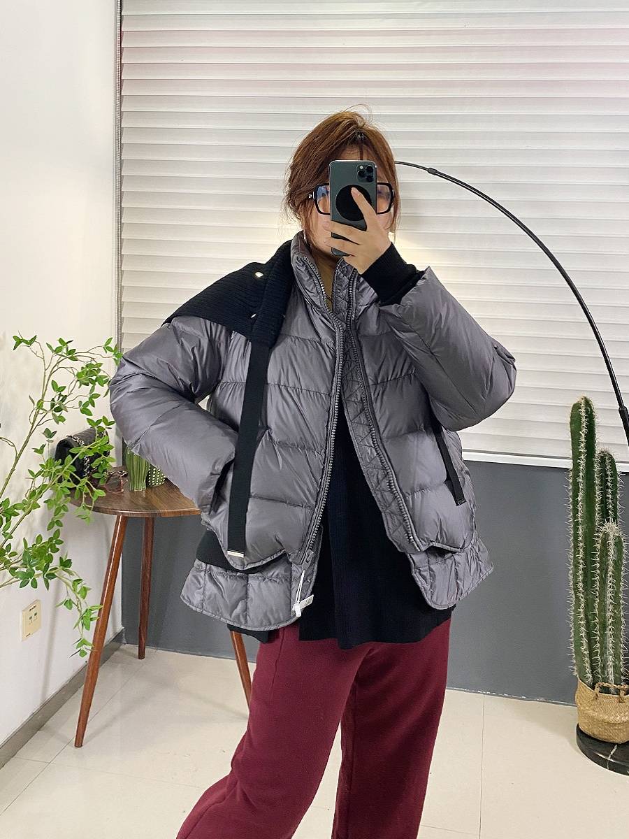 European goods design sensor knitting stitching down jacket jacket