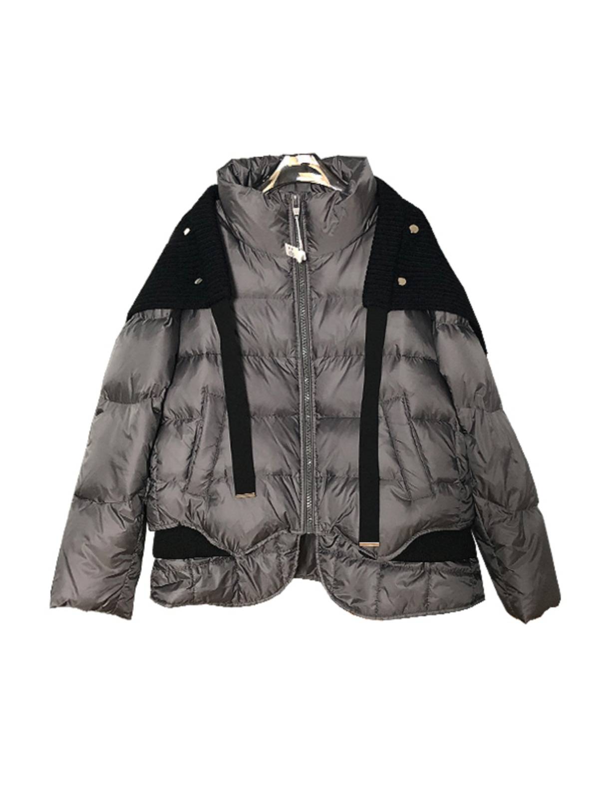 European goods design sensor knitting stitching down jacket jacket