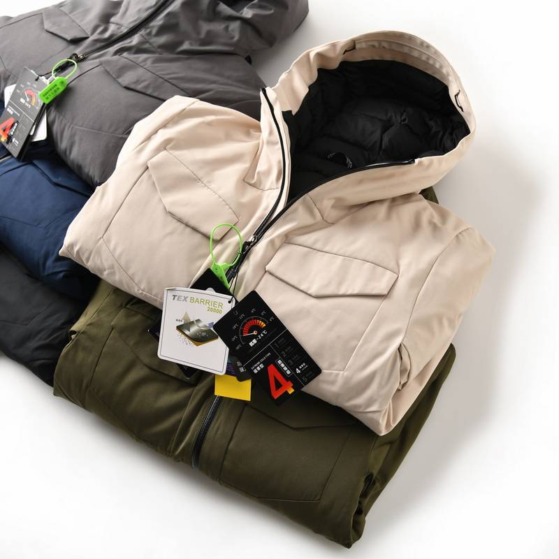90 white duck down waterproof leisure machine can connect to the hooded down jacket