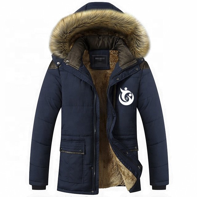 OEM Custom High Quality Winter Plus Size Men' Jackets Fleece Hooded Jacket Men 2022 Cold-proof Down Coats For Men