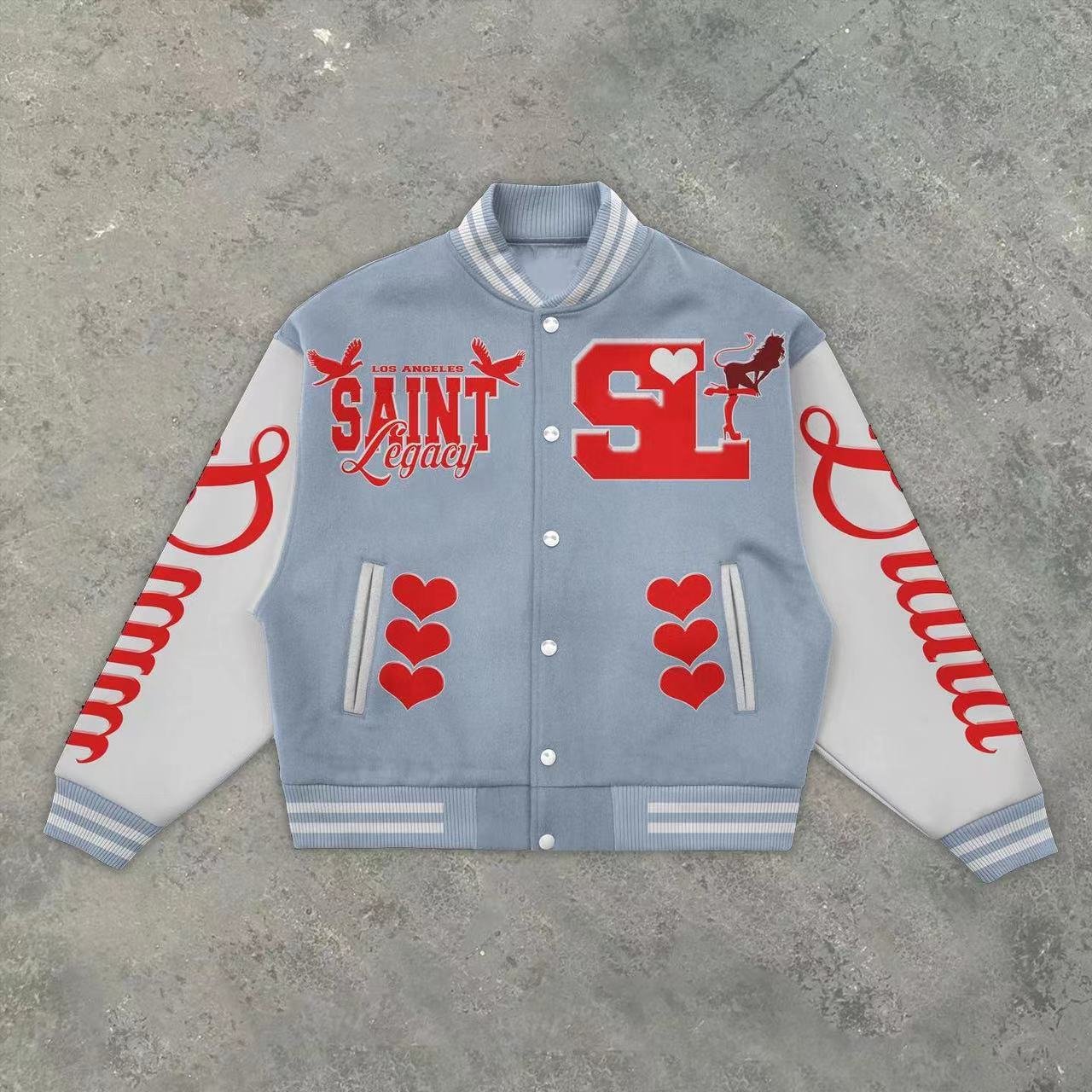 Customized Logo University Jacket Leather Sleeves Embroidered Black Couple University Baseball Men's Jacket Letterman Clothing