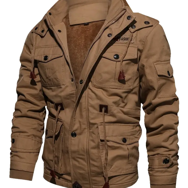 New Design Custom Mens Jacket Winter Fleece Jackets Warm Thicken Outerwear Plus Size Men's Jackets