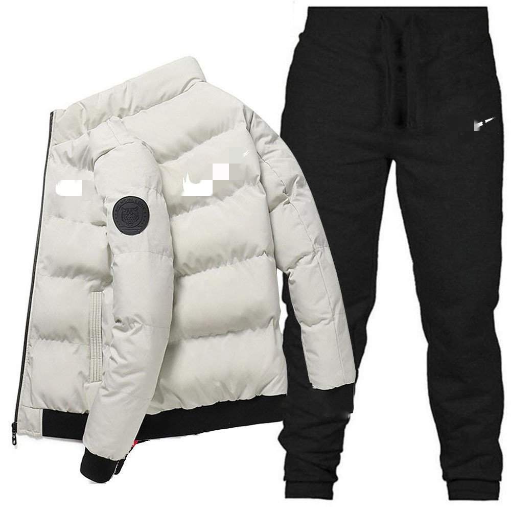 Youth Down Jacket Men's Jacket Padded Jacket Stand-up Collar 2024 New Thickened Warm Korean Style Winter Men Cotton Filling