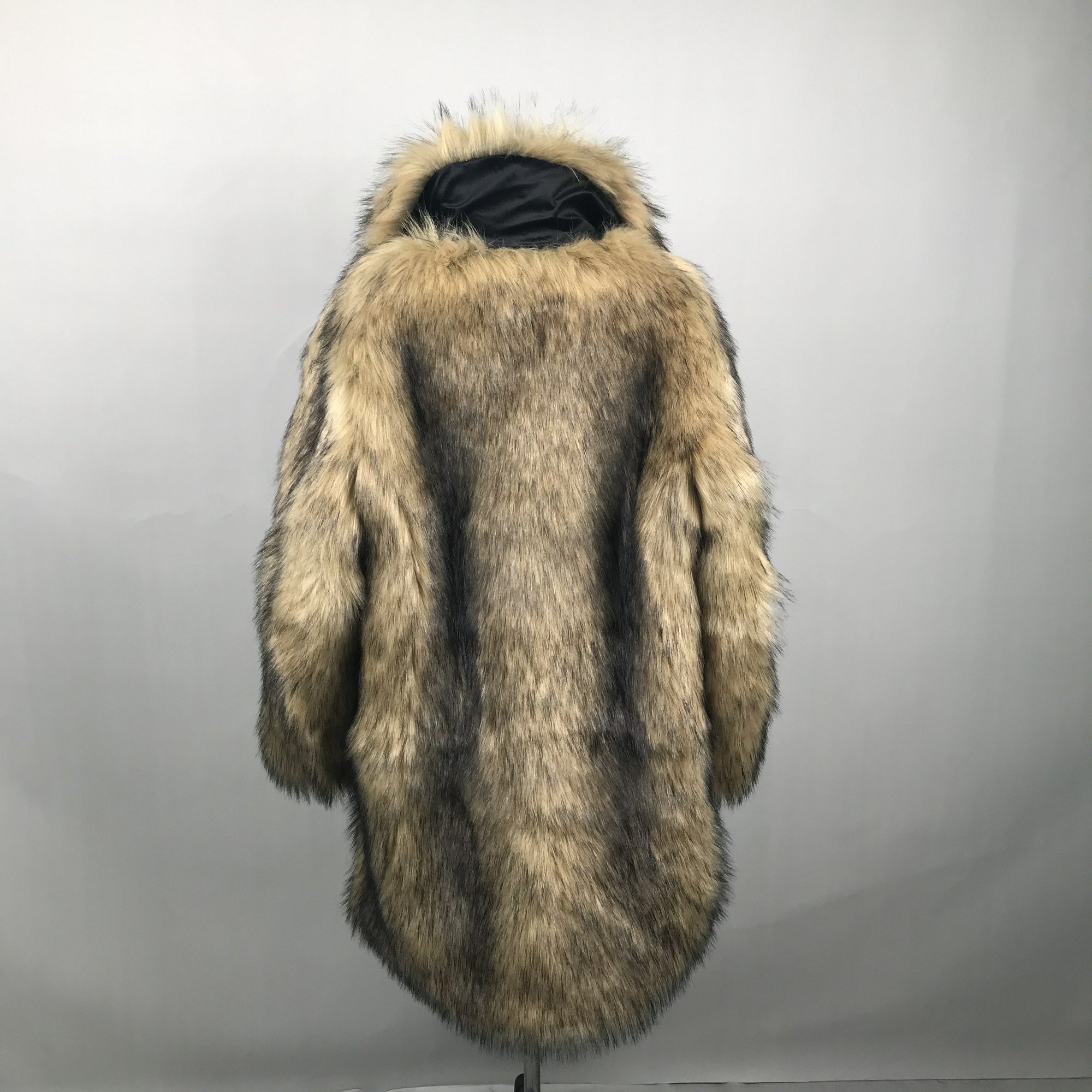 MEN'S FAUX COAT WITH HOOD-100CM