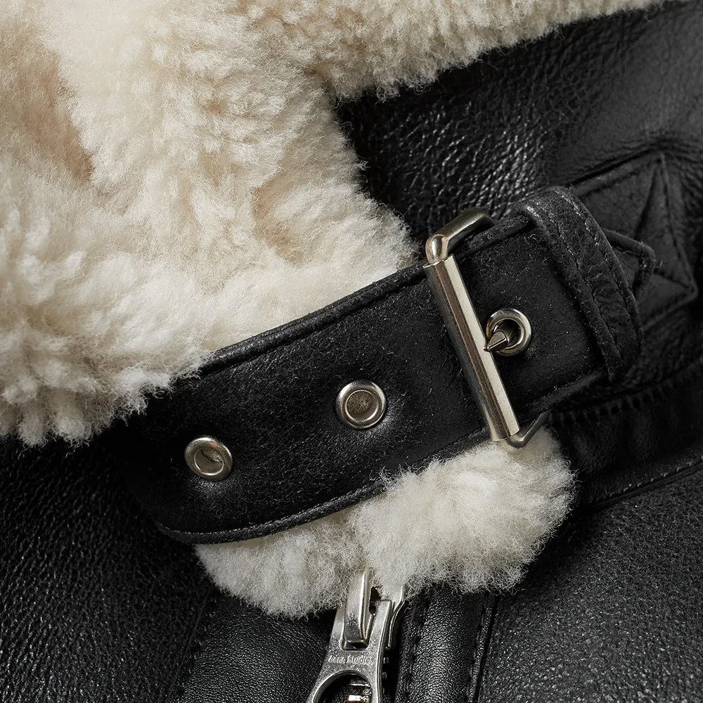 Wholesale Genuine Sheep Leather Jacket Men's High Street Biker Bomber Leather Black Brown Color Stand Collar Zipper Jacket Coat