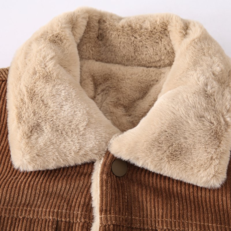 Customized 100% Best Selling Men's Corduroy Jackets Casual Fleece Keep Warm Outdoor Winter Quilted Coats for Men Wholesale Good