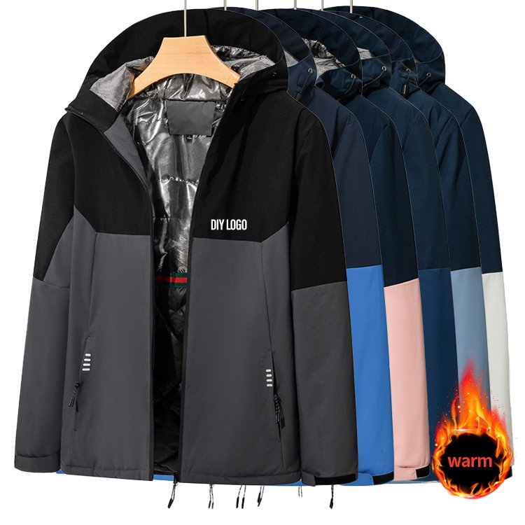 Newest Fashion Custom Logo Men's Winter Work Wear Soft Shell Waterproof Polar Fleece Soft shell Jacket