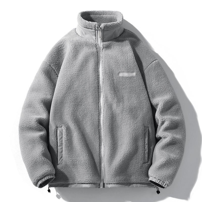 Soft Sherpa Zip Polar Fleece Loose Casual Jacket Sherpa Fleece Jackets Wholesale Winter Warm Thick Sherpa Fleece Jacket For Men