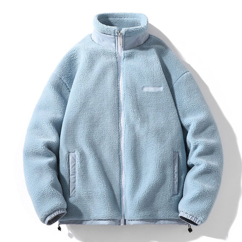Soft Sherpa Zip Polar Fleece Loose Casual Jacket Sherpa Fleece Jackets Wholesale Winter Warm Thick Sherpa Fleece Jacket For Men
