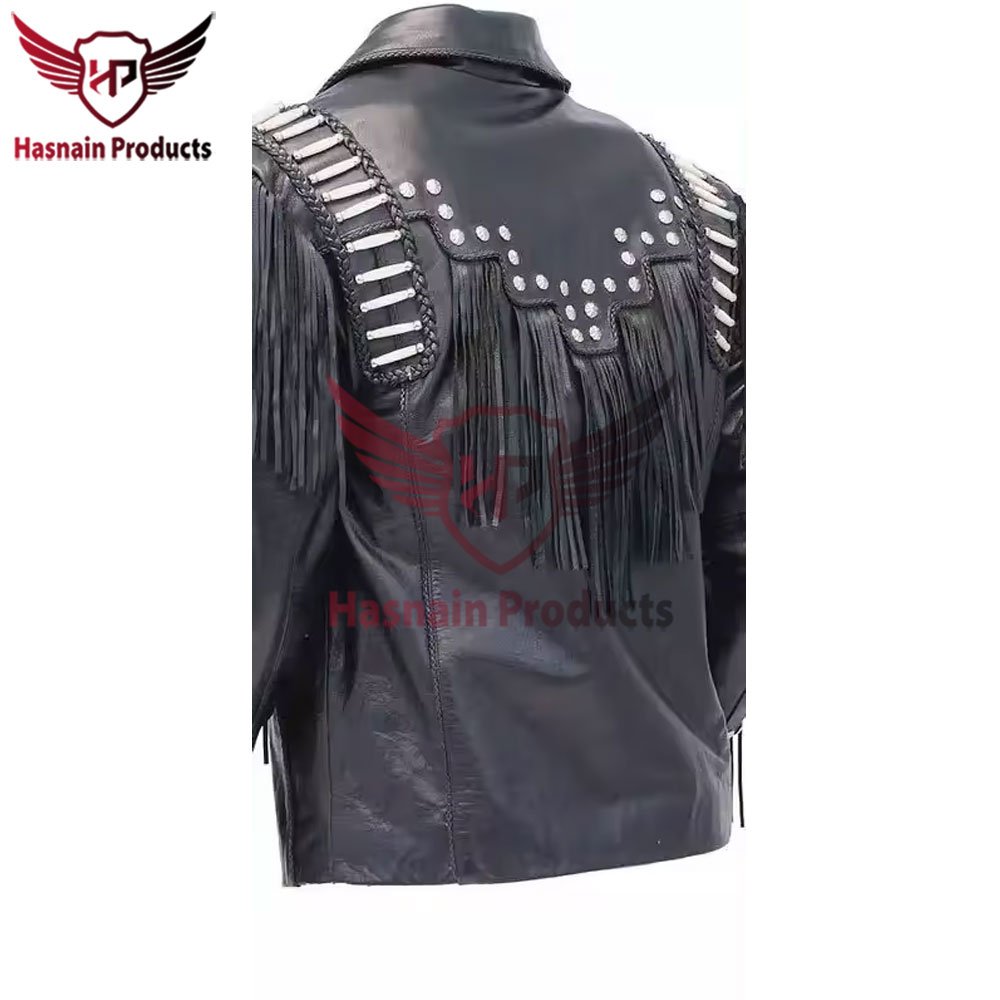 Handcrafted Premium Quality Soft Buffalo Leather Fringes Jacket 100% Genuine Western Wear Men Cowboy Jacket Vintage Style