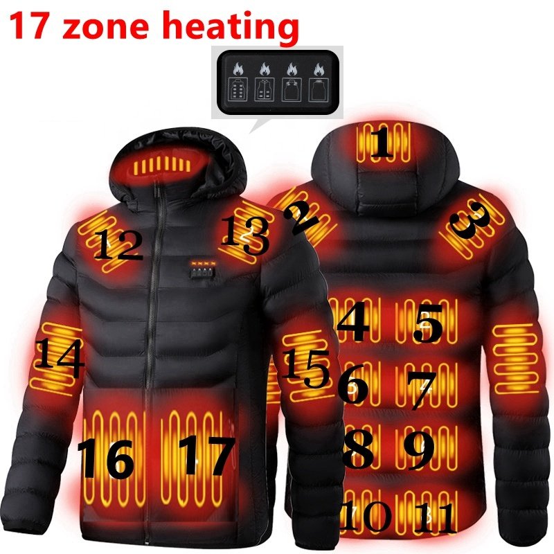 Customized 5V Rechargeable USB Heating Coat Heated Jacket Light Weight Heater Men's Coats Insulated Heated Jacket