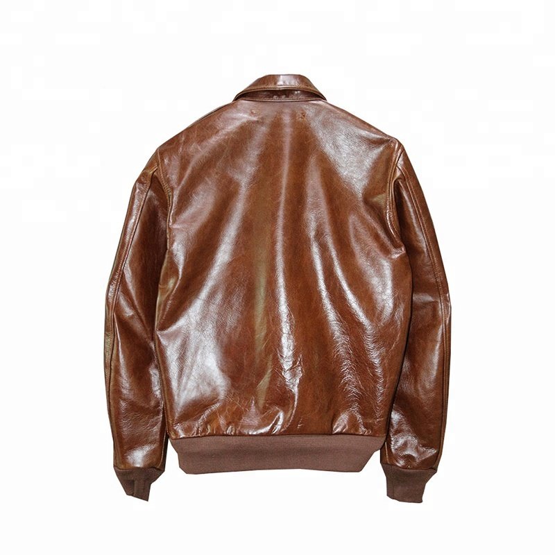 cowhide leather jacket Men's Jackets Cow Real A2 Bomber Leather Jacket