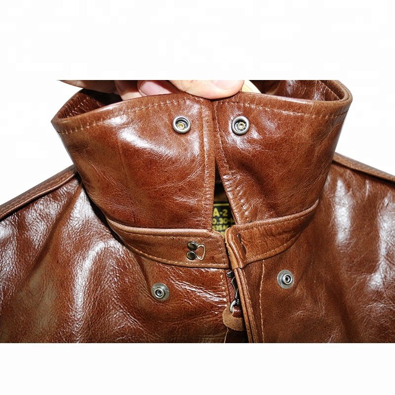cowhide leather jacket Men's Jackets Cow Real A2 Bomber Leather Jacket