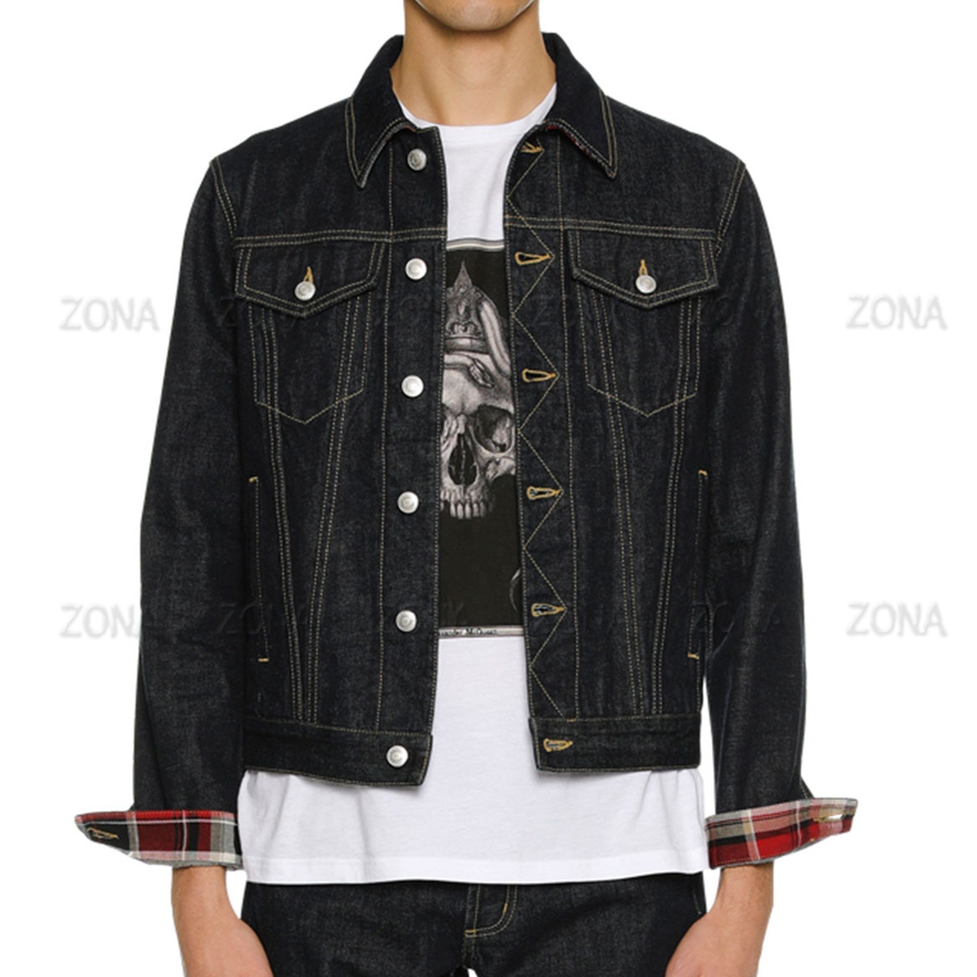 Custom Logo Men's Casual Plain Denim Jacket with Long Sleeves Latest Style Jean Jacket Made from High Quality Fabric