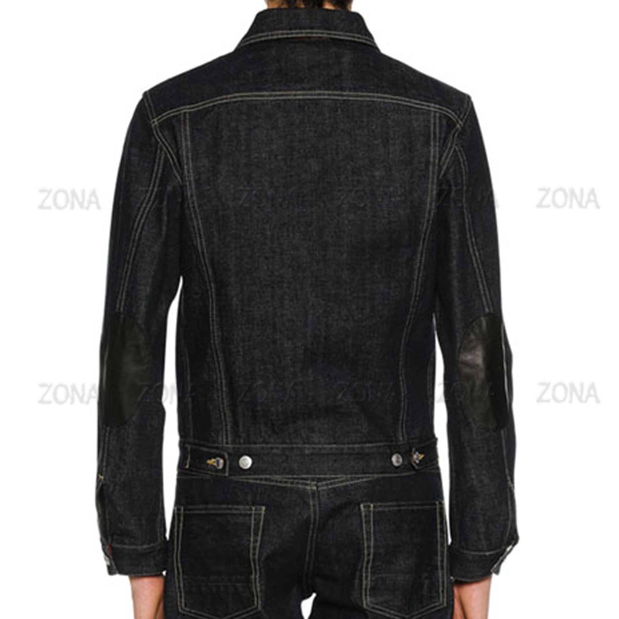 Custom Logo Men's Casual Plain Denim Jacket with Long Sleeves Latest Style Jean Jacket Made from High Quality Fabric