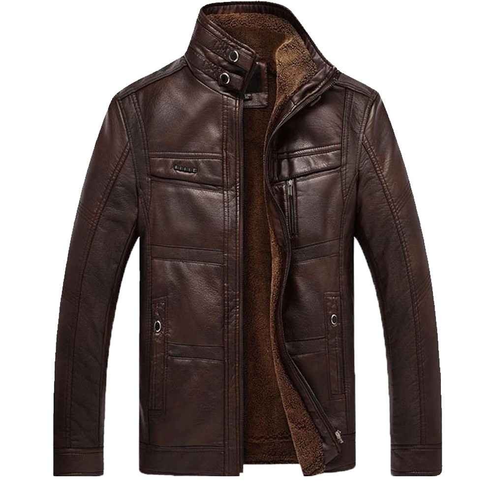 2024 Street Wear Men New Arrival Men's Casual Zipper Style Leather Jackets Slim Fit Men Leather Jacket For Outdoor Wear