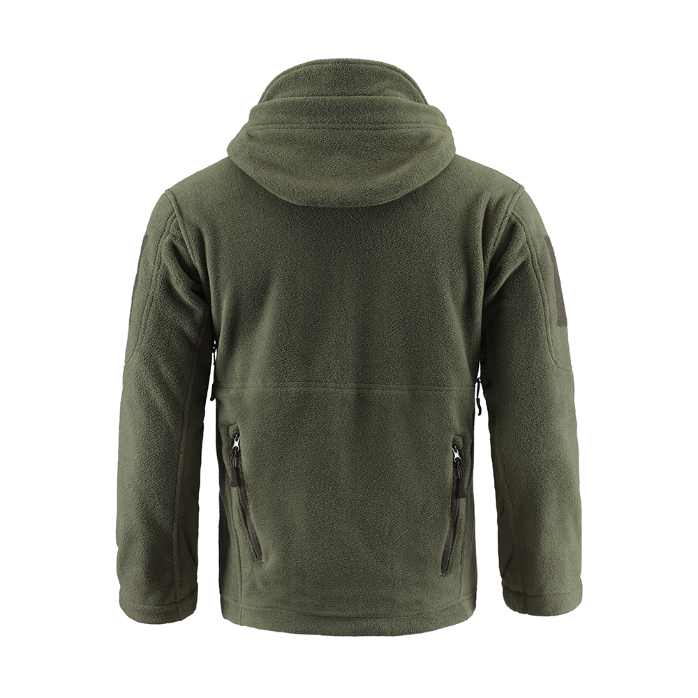 ESDY Outdoor Sport Hunting Fleece Coat Men Tactical Warm Jacket with Hoodie