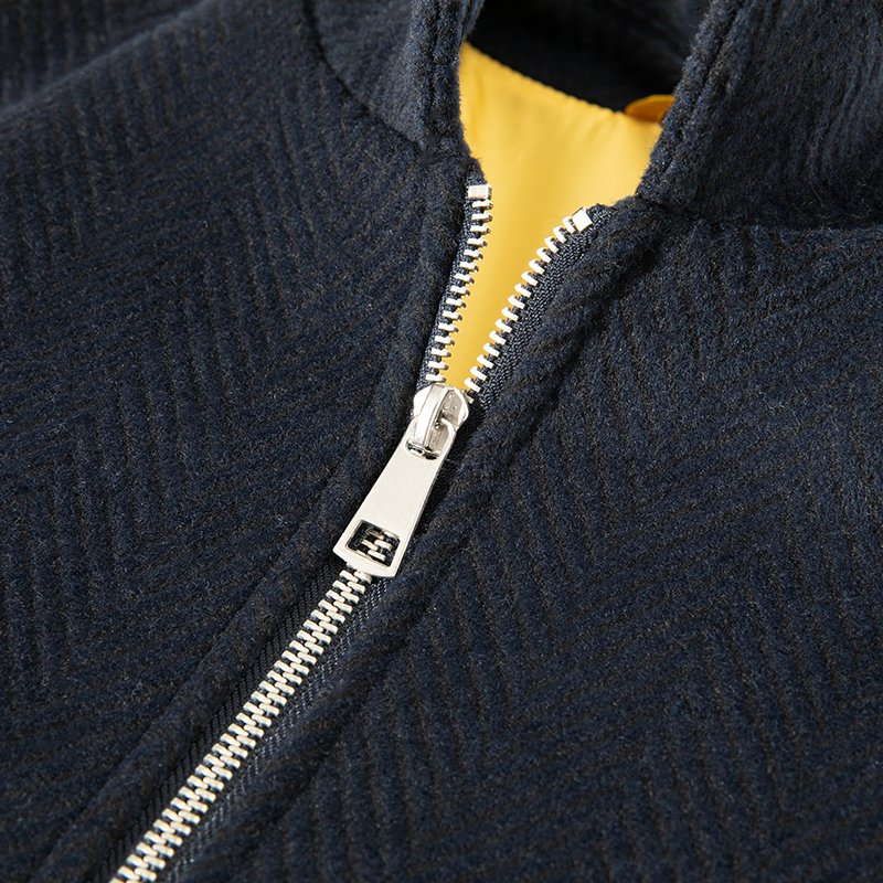 Turn-down Collar Woolen Warm Casual Jacket Design Men's Navy New Male Jacket Winter Warm Slim Fit Jacket