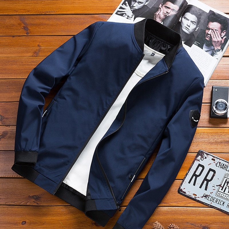 Wholesale Popular Clothes Men's jacket Spring and autumn solid color coat men's teenager large size jacket men's wear
