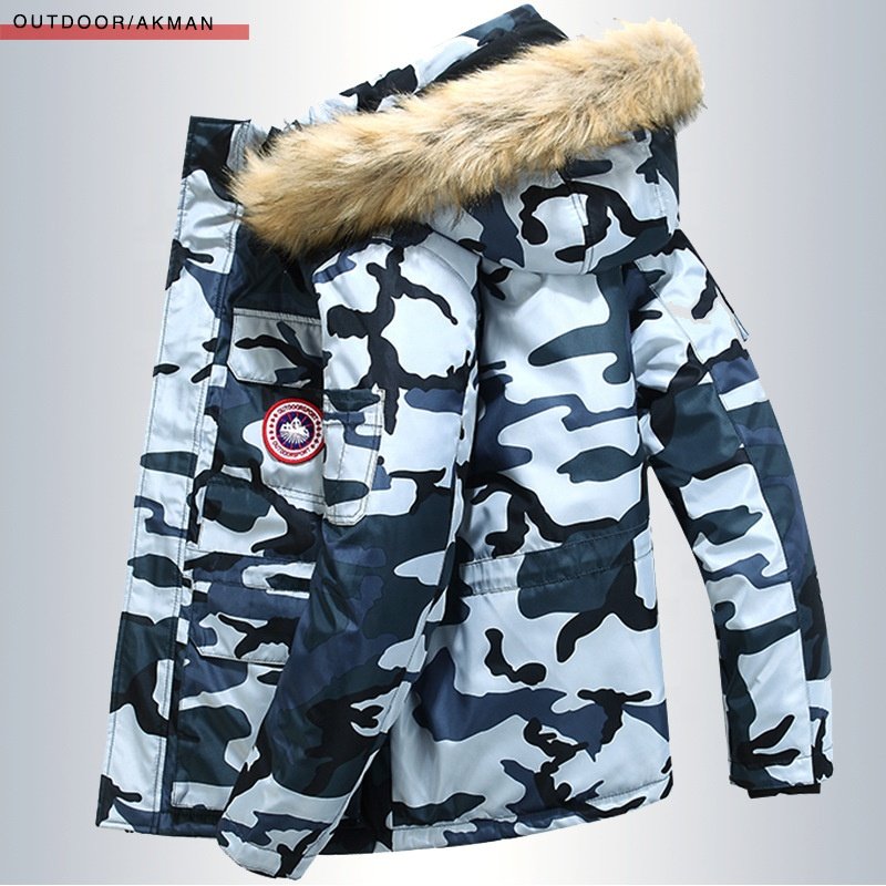 Canada Men's Cordura down Quilted Jacket Winter Outdoor Motorcycle Coat with Stand Collar Plus Size Finished Outwear Wholesales