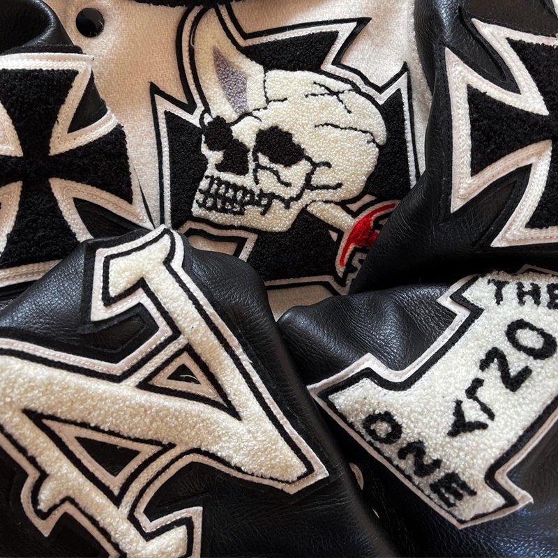 Custom Logo Varsity Jacket Leather Sleeves Embroidery Black Couple College Baseball Men's Jacket Letterman Varisty Jacket