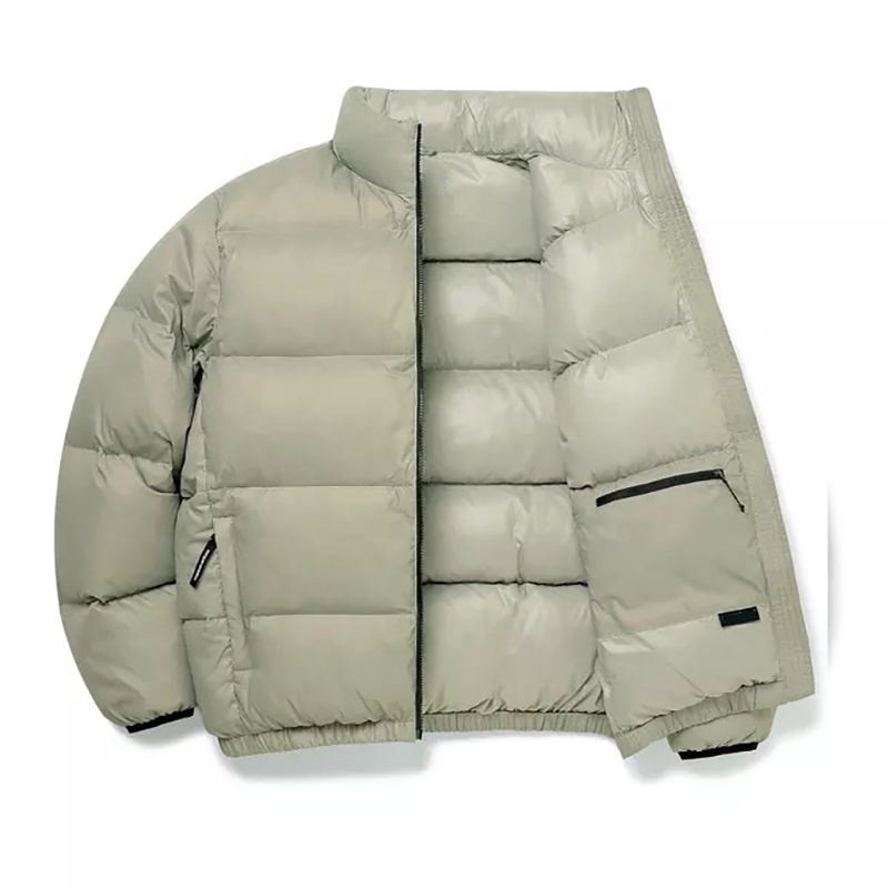 Best Quality Promotional Fashion Shiny Winter Coat Men Top quality Lightweight Zipper up stand collar puffer jacket