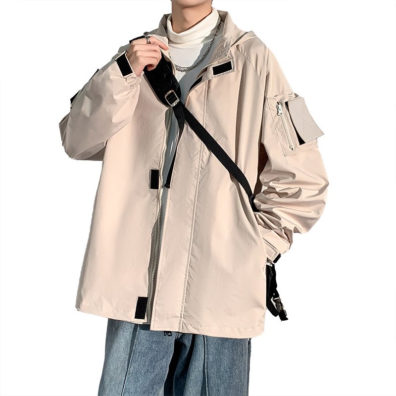 Punching jacket men's outdoor single layer solid color hiking mountaineering clothing sports loose windbreaker jacket