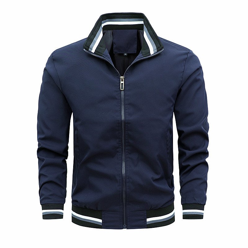 Custom Logo Mens Clothing Windproof Bomber Jacket Men's Polyester Zipper Windbreaker Jacket Working Wear