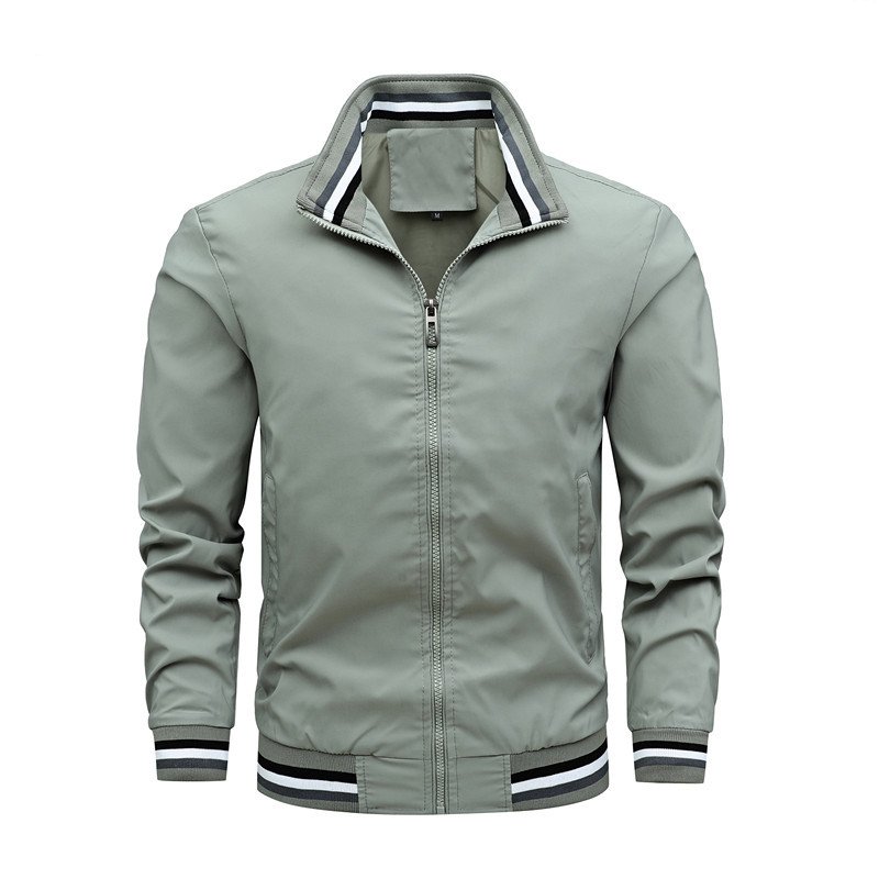 Custom Logo Mens Clothing Windproof Bomber Jacket Men's Polyester Zipper Windbreaker Jacket Working Wear