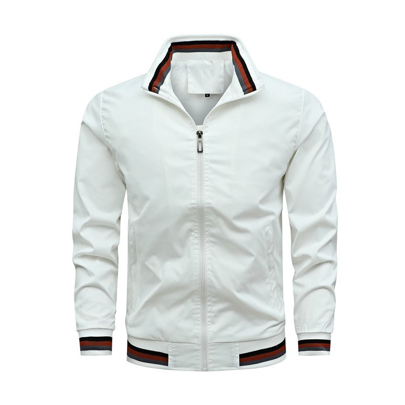 Custom Logo Mens Clothing Windproof Bomber Jacket Men's Polyester Zipper Windbreaker Jacket Working Wear