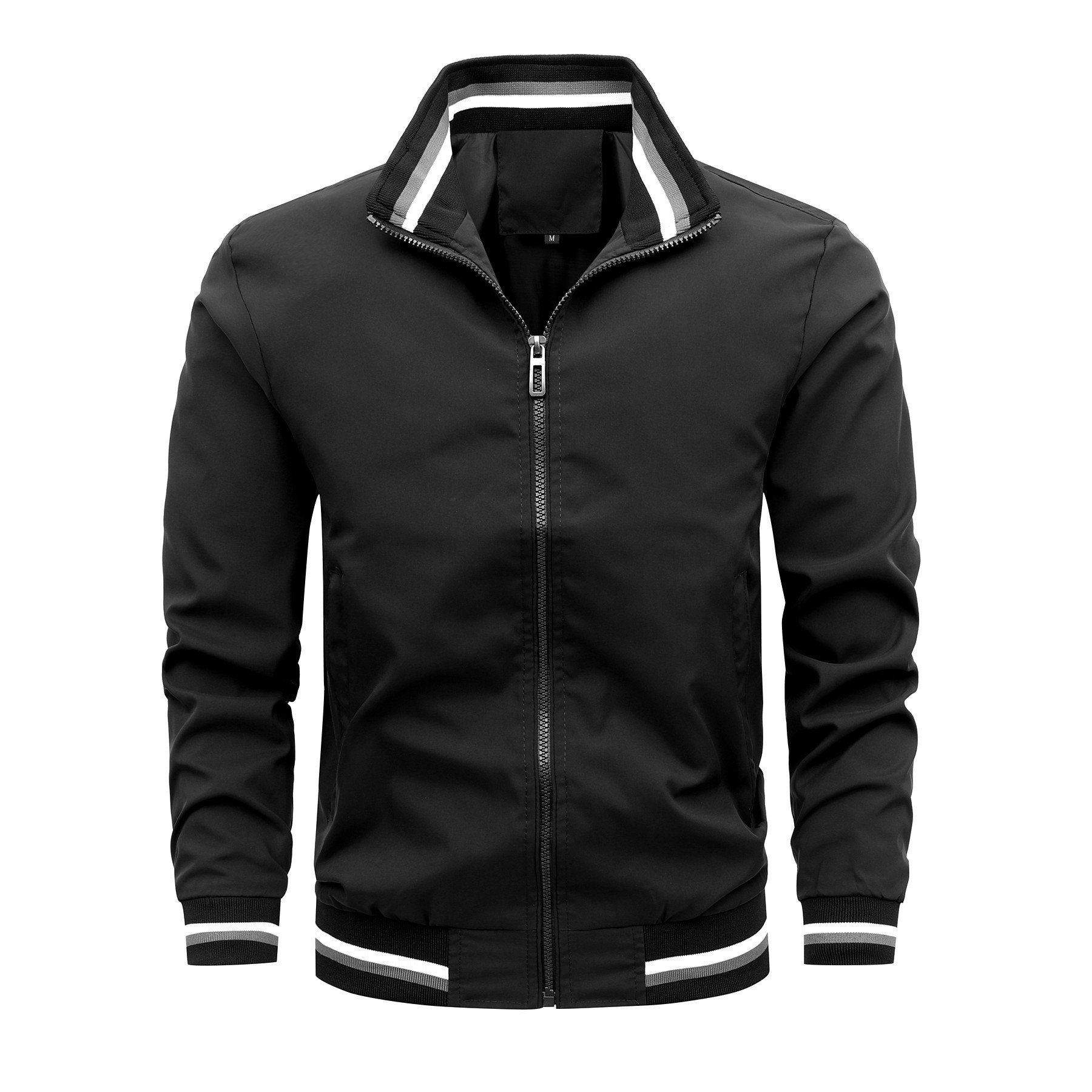 Custom Logo Mens Clothing Windproof Bomber Jacket Men's Polyester Zipper Windbreaker Jacket Working Wear
