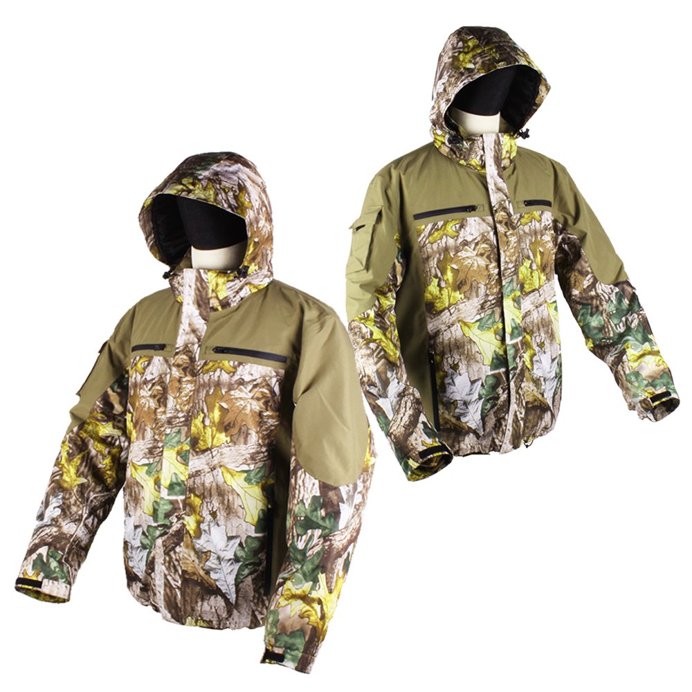 Winter Camouflage Softshell Jacket Plain Dyed Waterproof Breathable Hood Hunting Battery Soft Shell Heated Jacket