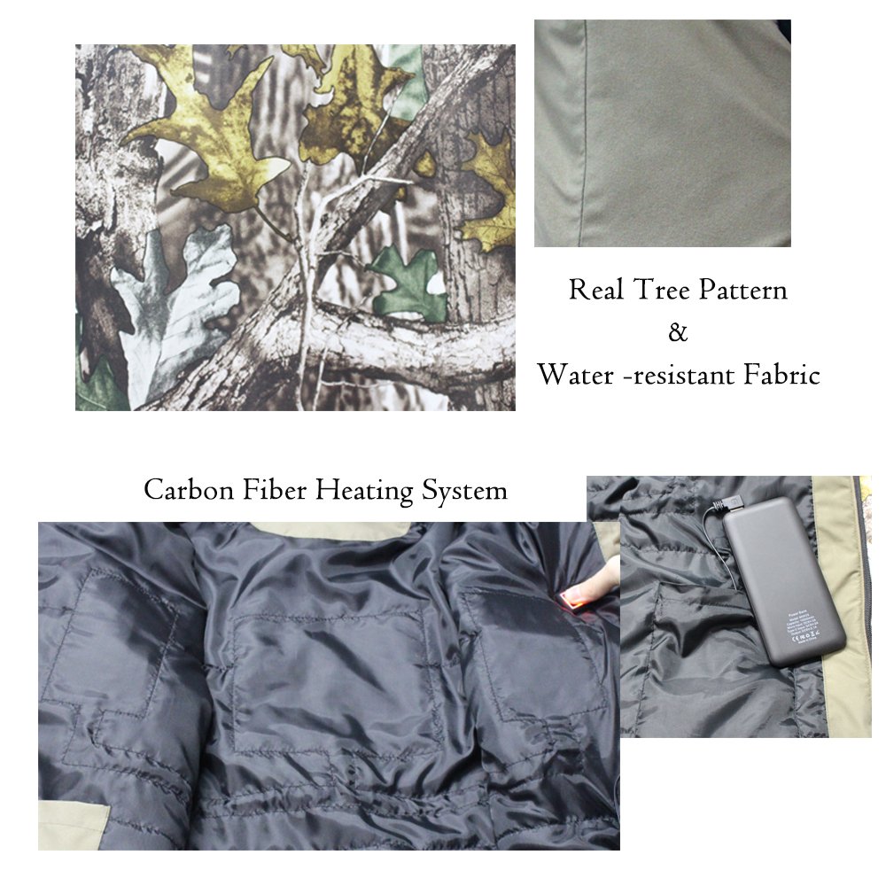 Winter Camouflage Softshell Jacket Plain Dyed Waterproof Breathable Hood Hunting Battery Soft Shell Heated Jacket