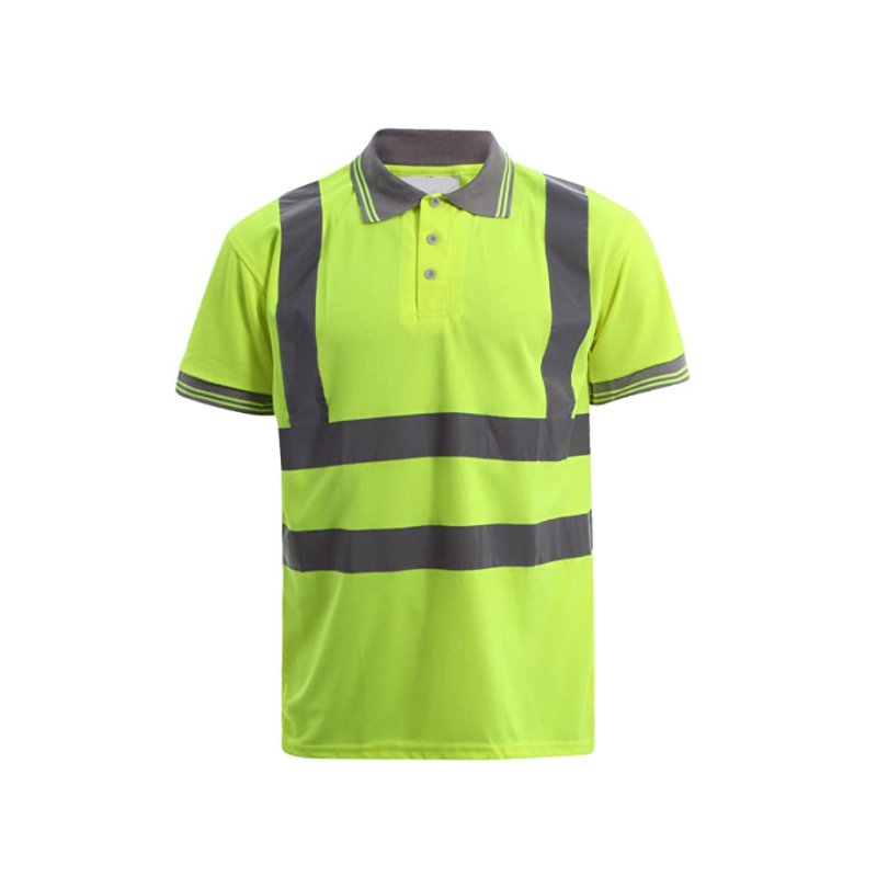 Wholesale Safety Polo Shirts Custom Logo Breathable Knitted Fabric Reversible Stand Collar XL In-Stock Pattern Low Price Varsity