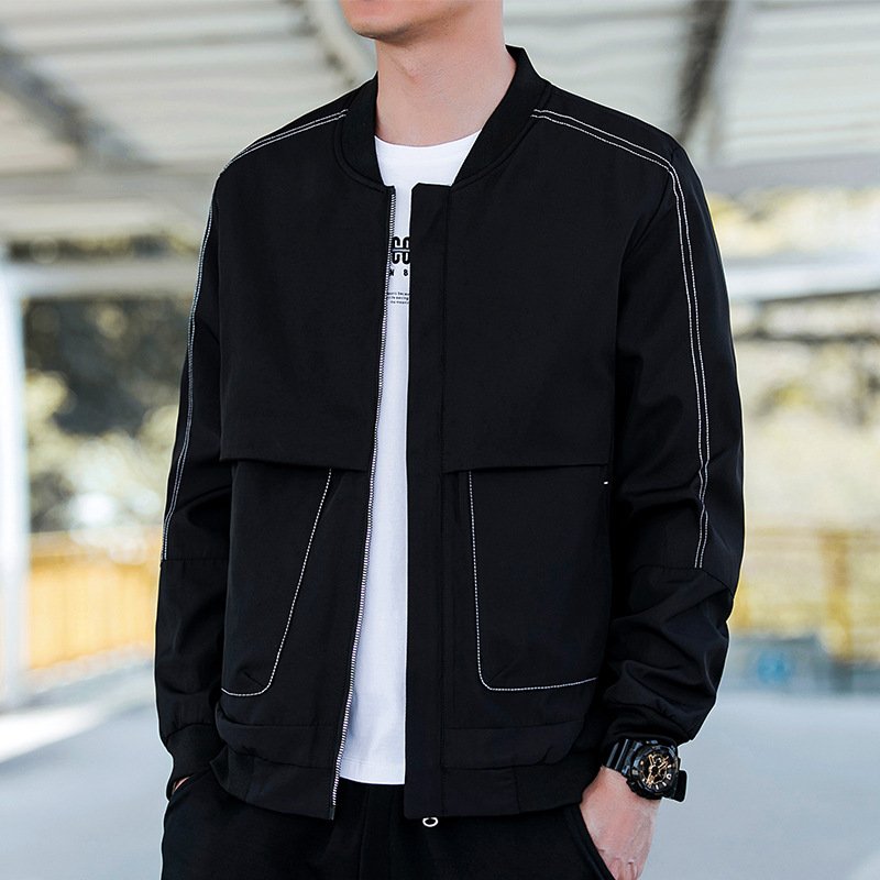 Men's jacket autumn and winter 2023 new jacket men's youth casual Korean version trend slim warm top