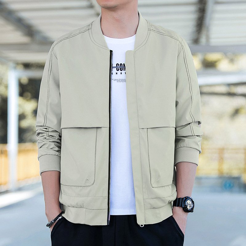 Men's jacket autumn and winter 2023 new jacket men's youth casual Korean version trend slim warm top