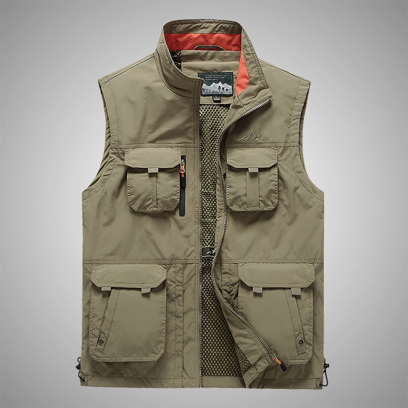 Liu Ming Hot Selling Men Clothes Plus Size 6XL Breathable Fishing Waistcoat Multi Pockets Outdoor Hiking Vest Jacket