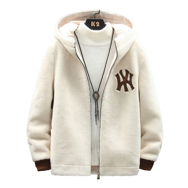 2024 New KYT Hot Lamb Wool Jacket Winter Cold-proof Fleece Hooded Korean Style Custom Brand New Trend Thick Jacket