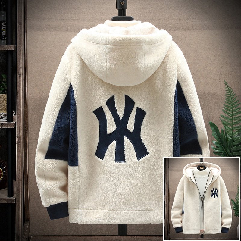 2024 New KYT Hot Lamb Wool Jacket Winter Cold-proof Fleece Hooded Korean Style Custom Brand New Trend Thick Jacket