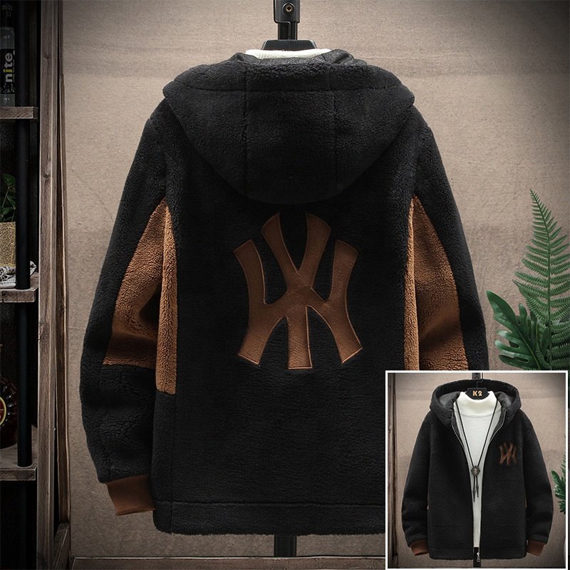 2024 New KYT Hot Lamb Wool Jacket Winter Cold-proof Fleece Hooded Korean Style Custom Brand New Trend Thick Jacket