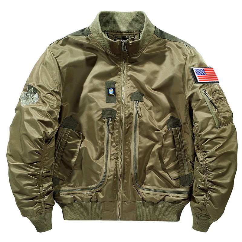 Men's Jackets fashion man coat Workwear with Thick Canvas Casual Pilot Tops men's jackets bomber jacket