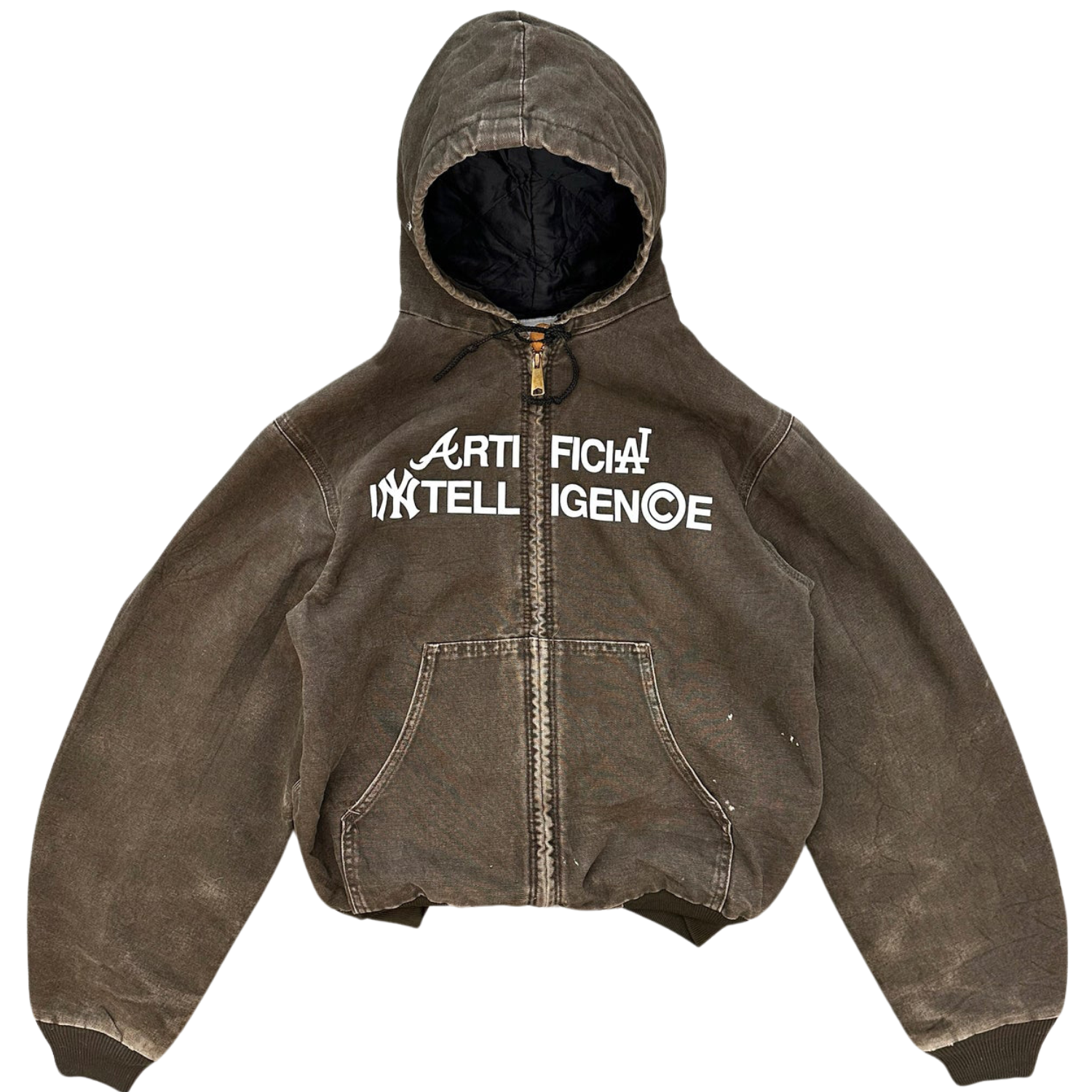 SENSE Custom vintage distress duck canvas work jacket men workwear hood jacket