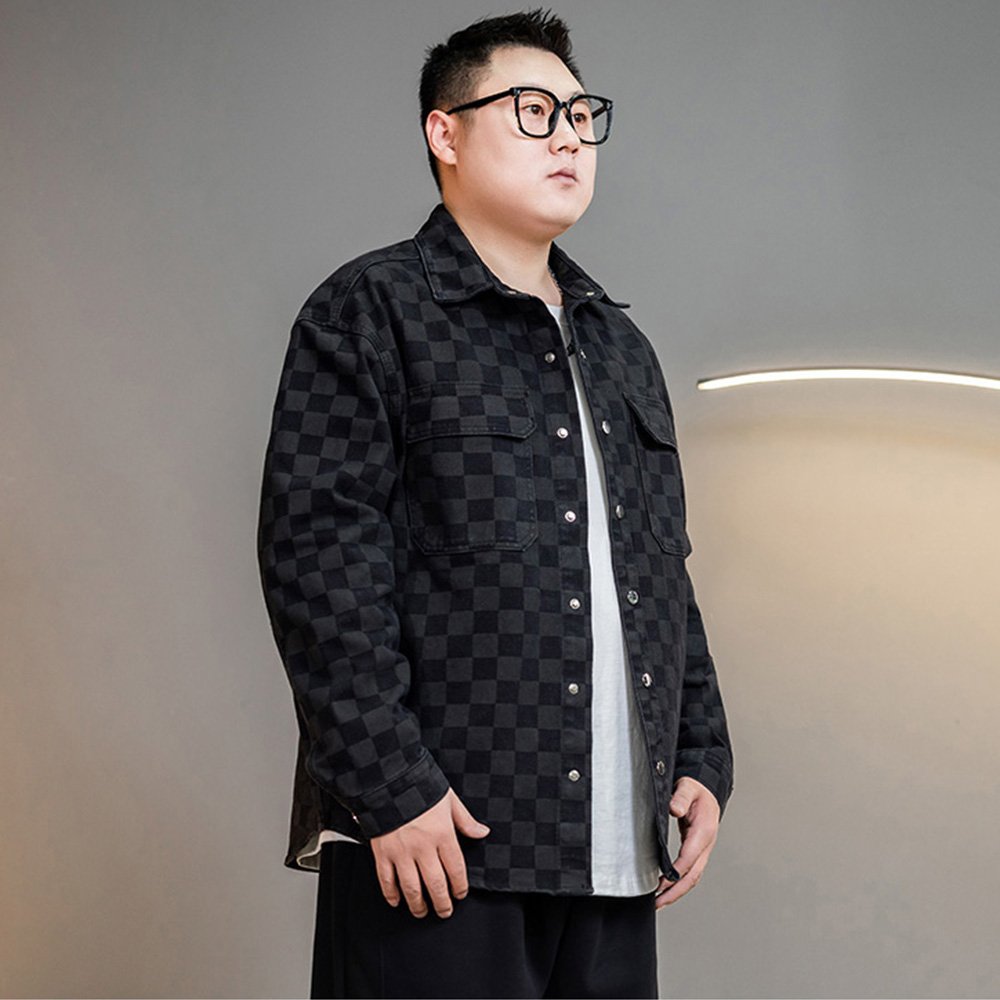 2024 New Design Plus Size Men Casual Long Sleeve Man jeans Blue Denim Jean Shirt Fashion Men's Jackets Denim