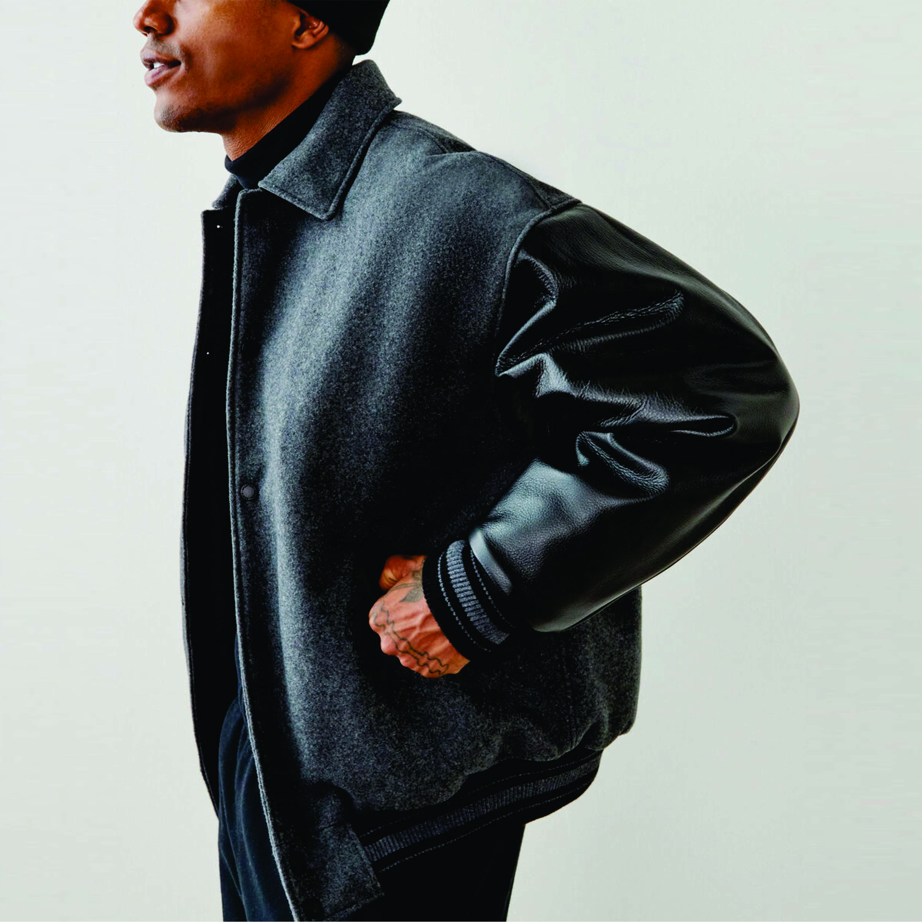 Casual Leather Jacket Men Custom Logo Designer Wholesale Blank Pure Plus Size Men's Jackets