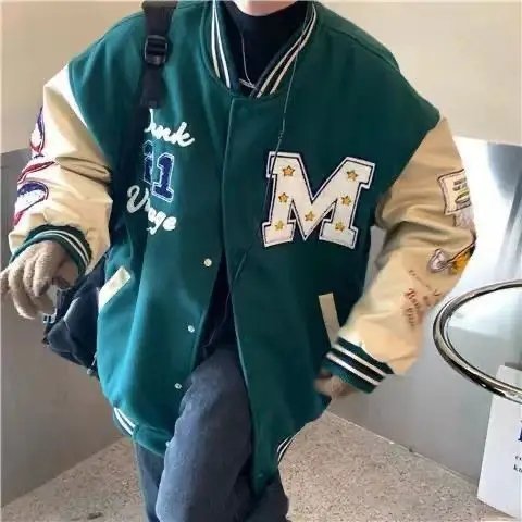 Custom High Quality Mens Jacket Chenille Embroidery Men College Leather Sleeves Plus Size Men'S Jackets Varsity