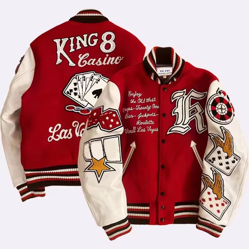 LOW MOQ Oem Plus Size Men's Bomber Baseball Jacket Custom Logo Letterman Casual Varsity Jacket For Men stylish