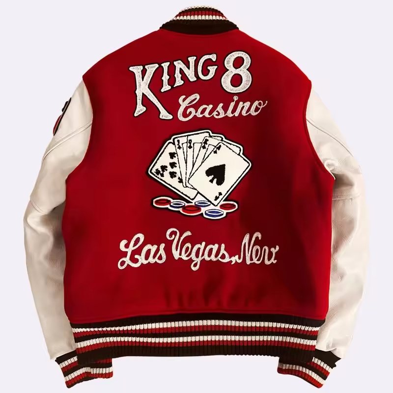 LOW MOQ Oem Plus Size Men's Bomber Baseball Jacket Custom Logo Letterman Casual Varsity Jacket For Men stylish